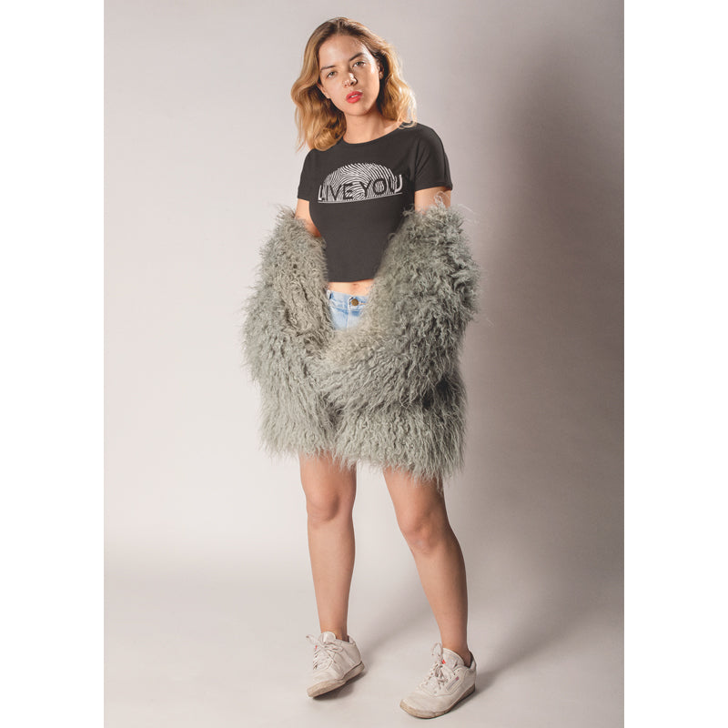 Black Live You Crop Top