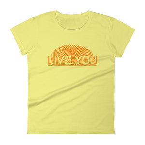 Live You Orange Fingerprint Women's Tee