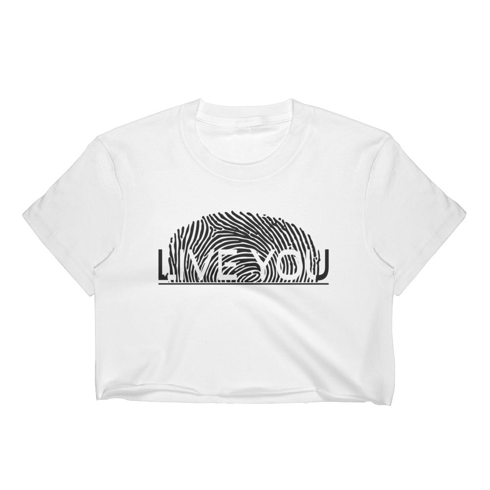 Live You Fingerprint Women's Crop Top